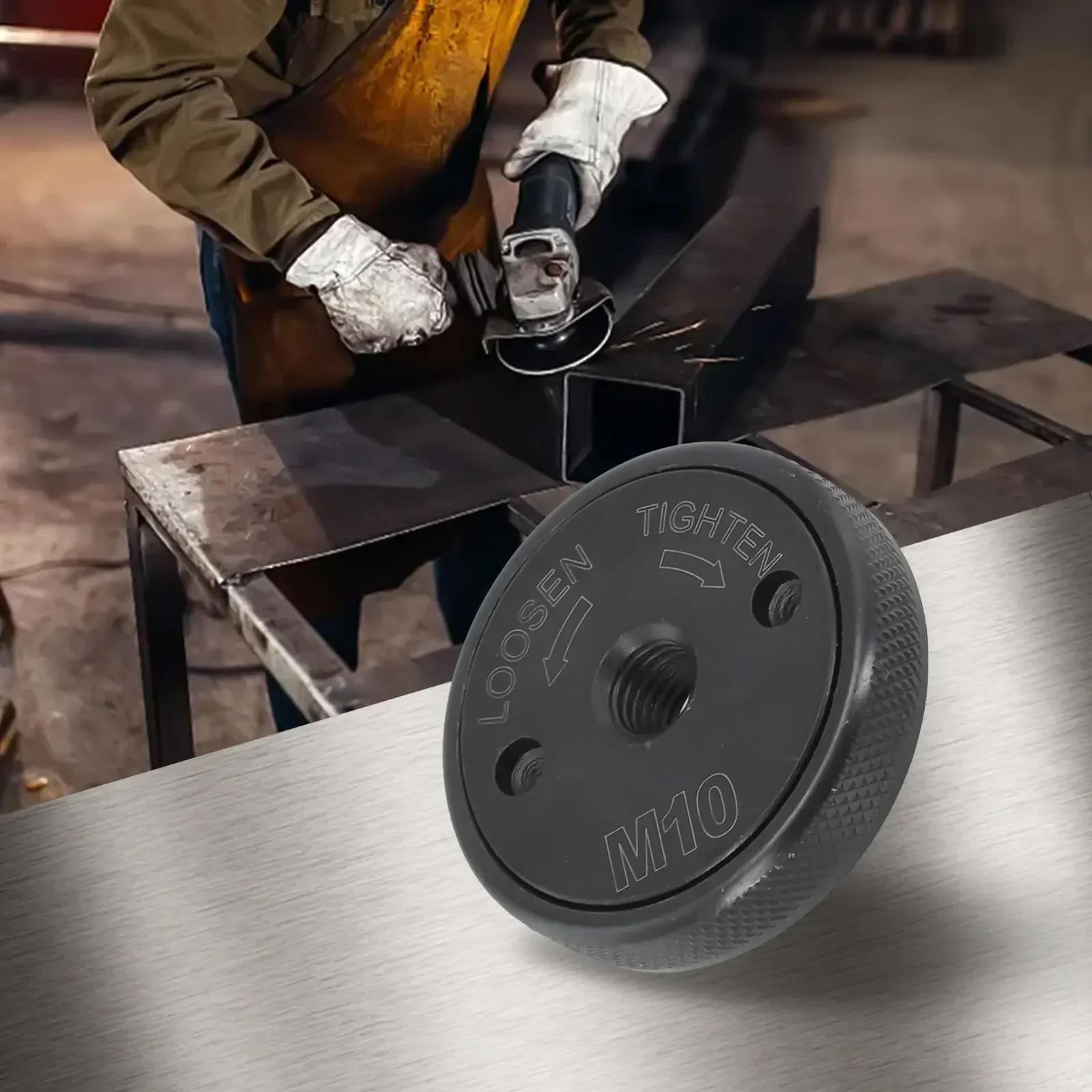 Thread Angle Grinder Pressure Plate, Porca de flange para retificação angular, Quick Release Chuck Tool, M10