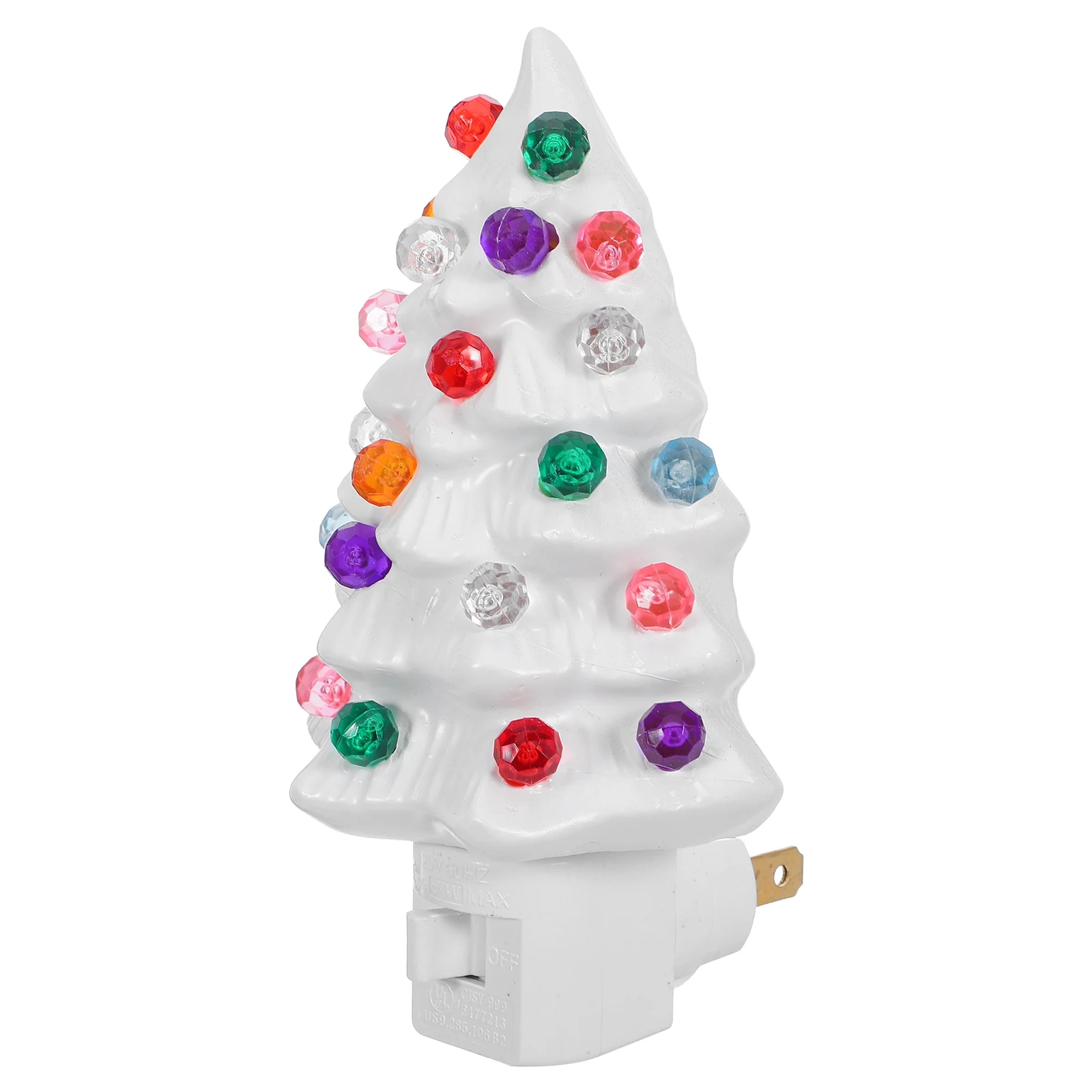 

Christmas Tree Night Light LED Plug-in 360 Degree Swivel Base Resin Holiday Decoration for Kitchen Bathroom Bedroom Christmas