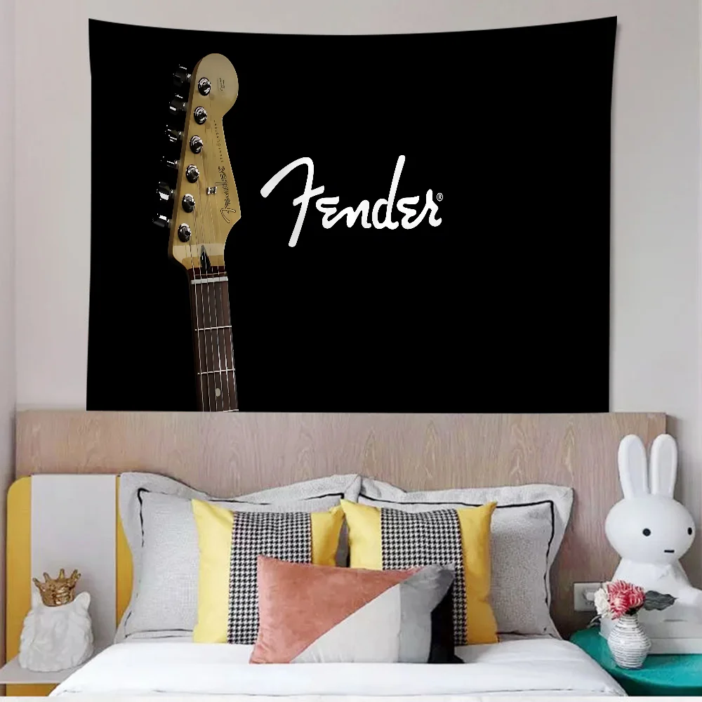 F-Fender Guitar DIY Wall Tapestry Art Science Fiction Room Home Decor Wall Art Decor