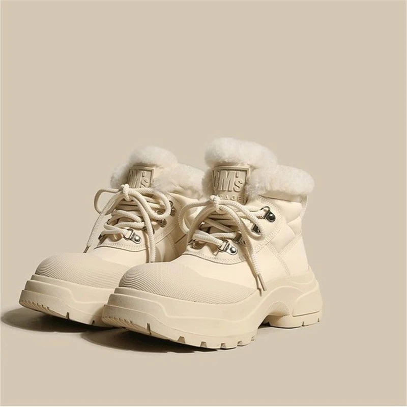 

Женские замшевые зимние ботинки, непромокаемая противоскользящая обувь из плотного хлопка, удобные теплые ботинки для холодной погоды