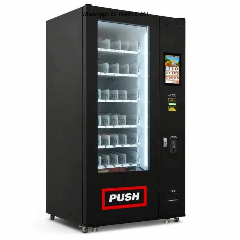 Large Capacity Refrigerated Vending Machine 6 Layer Snack Beverage Cooling Vender for Shopping Mall