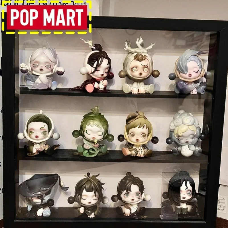 

Подлинные чернила Pop Mart Skullpanda, серия «Цветок сливы», слепая коробка, ароматическая карта, светящиеся блестки, украшение для рабочего стола, праздничные подарки