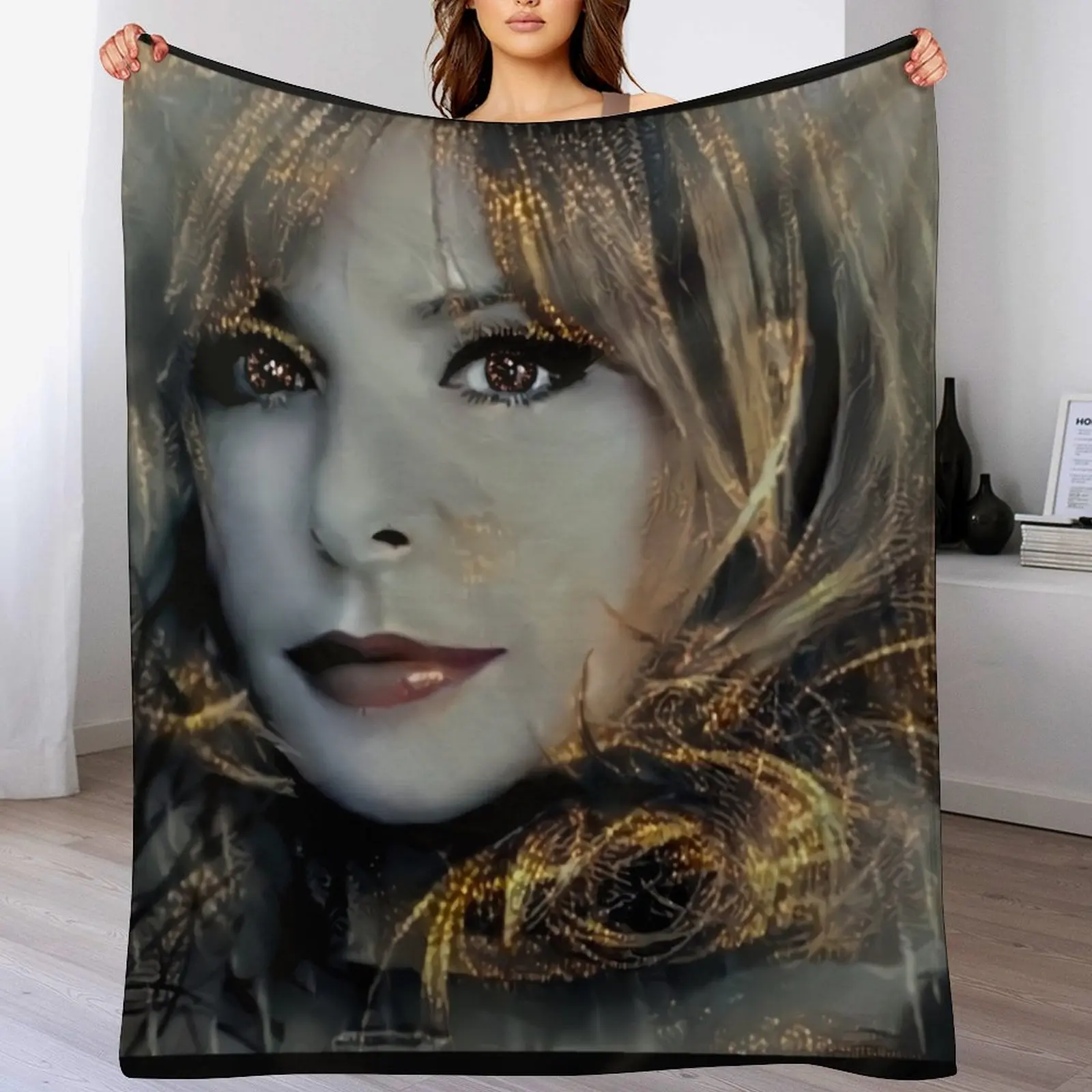 Mylène Farmer Throw Blanket Summer Beddings Luxury St Cute Moving Blankets