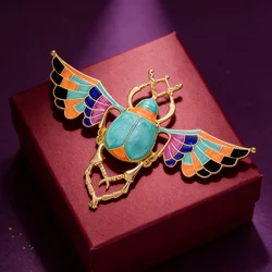 CINDY XIANG Enamel Beetle Brooches For Women Insect Pin Fashion Bug Designaccessories High Quality New 2022