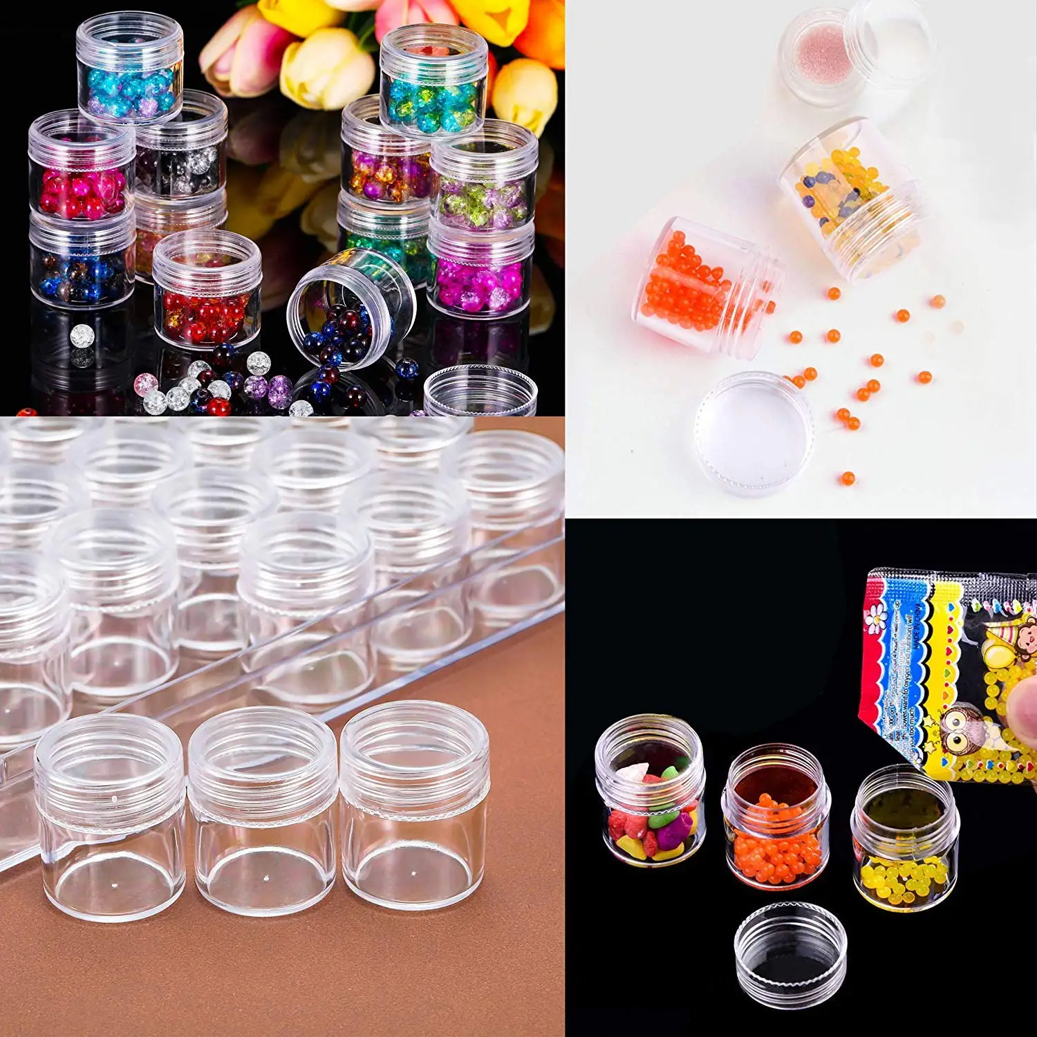 120/200/500 Bottles Diamond Painting Accessories Container Bottles Embroidery Mosaic Tools Crystal Bead Storage Jar Organizer