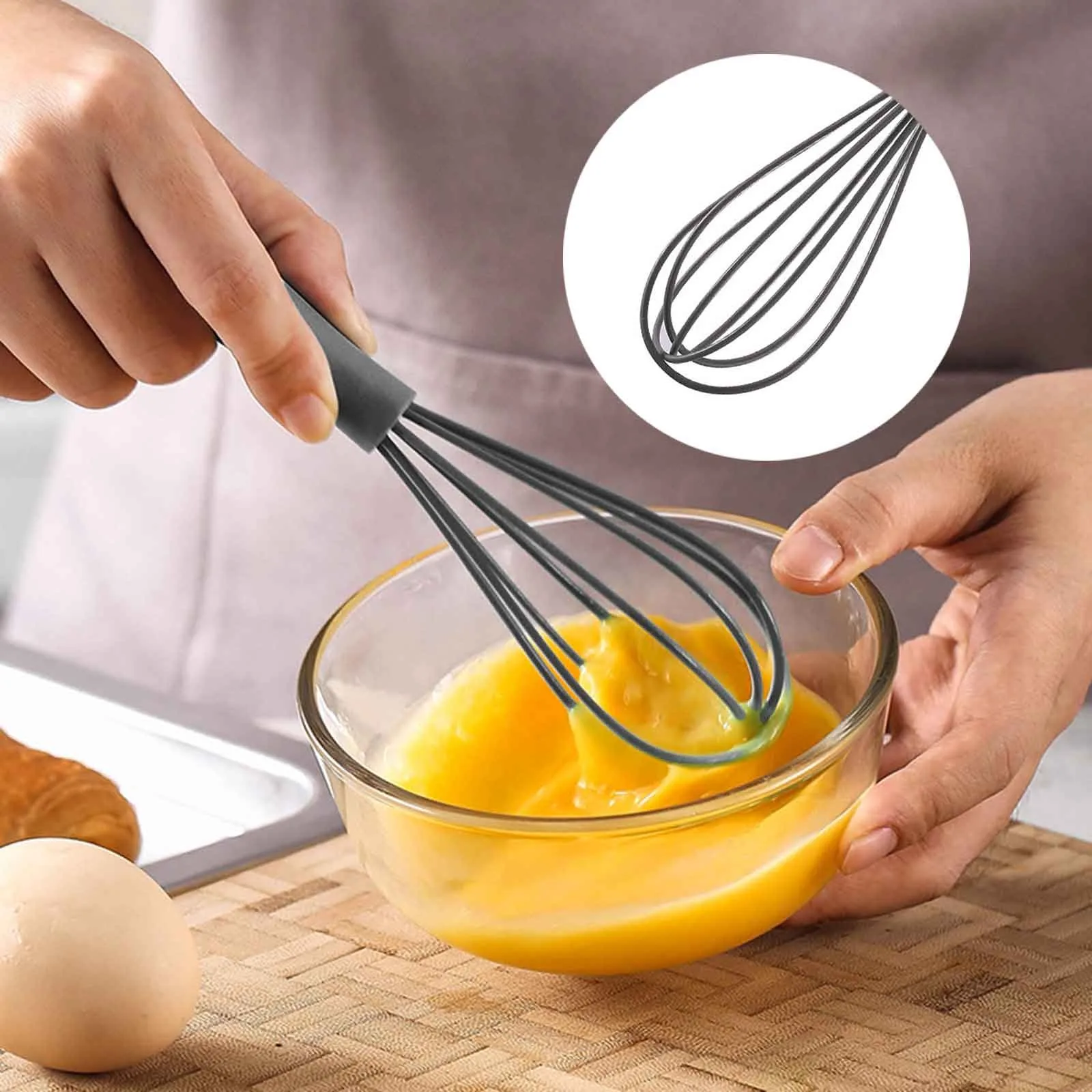 

Egg Mixer Silicone Egg Beater Household Hand Powered Kitchen Baking Tools Kit Mixer Mat And Cover Eggs Accessories 2024