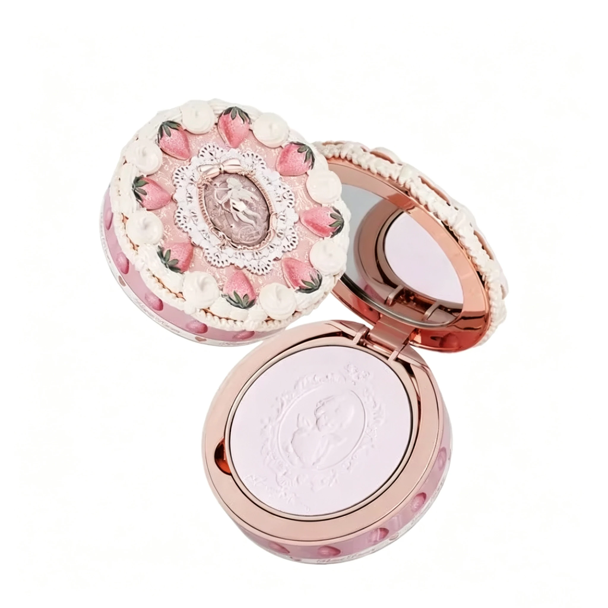 Flower knows Strawberry Cupid series Pressed Powder Matte Soft Focus Oil Control Holding Powder