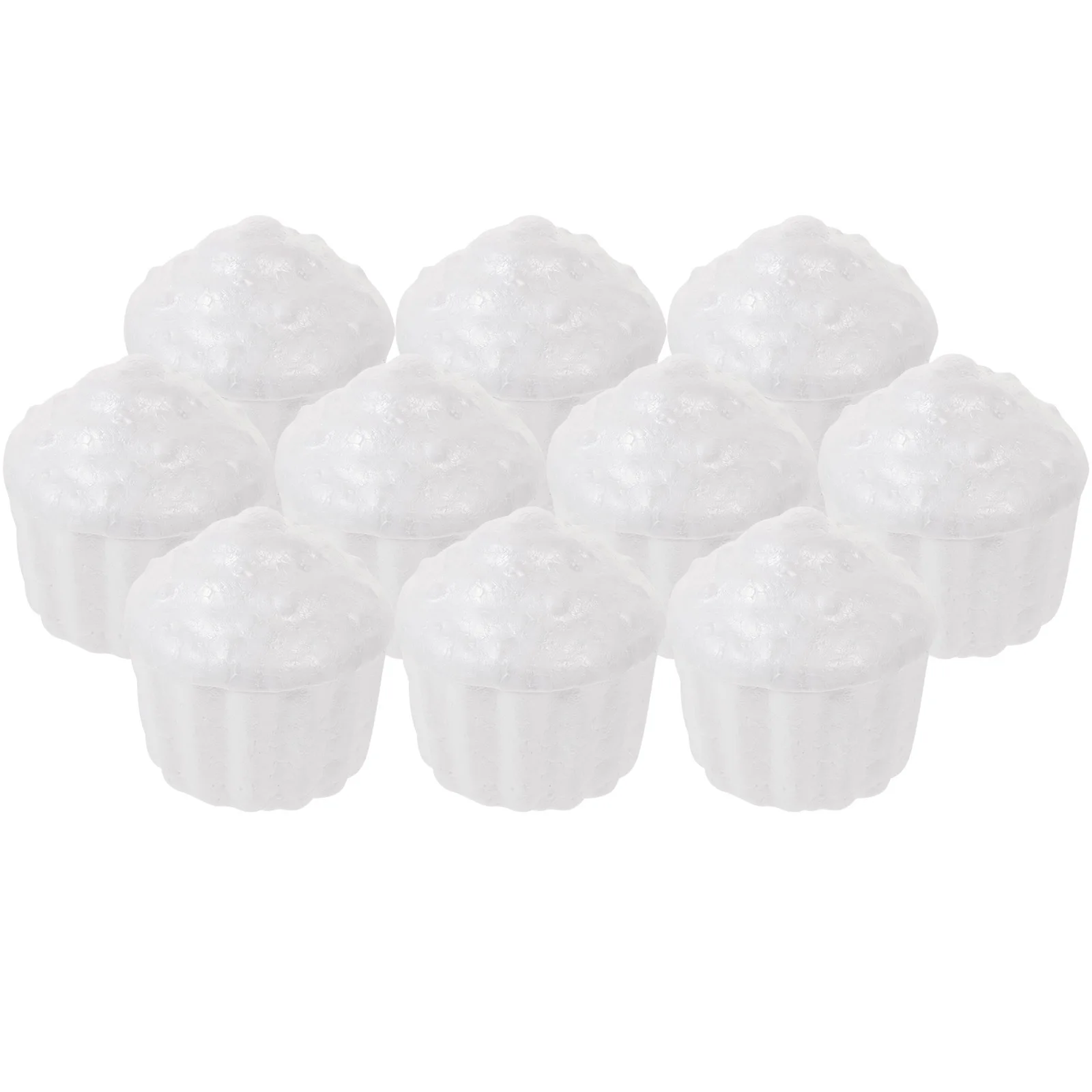 10 stks 7.8 Cm Wit Foam Cake Craft Voor Kinderen Diy Schilderen Decoreren Educatief Kunstproject Kerstmis Nieuwjaar Ornament