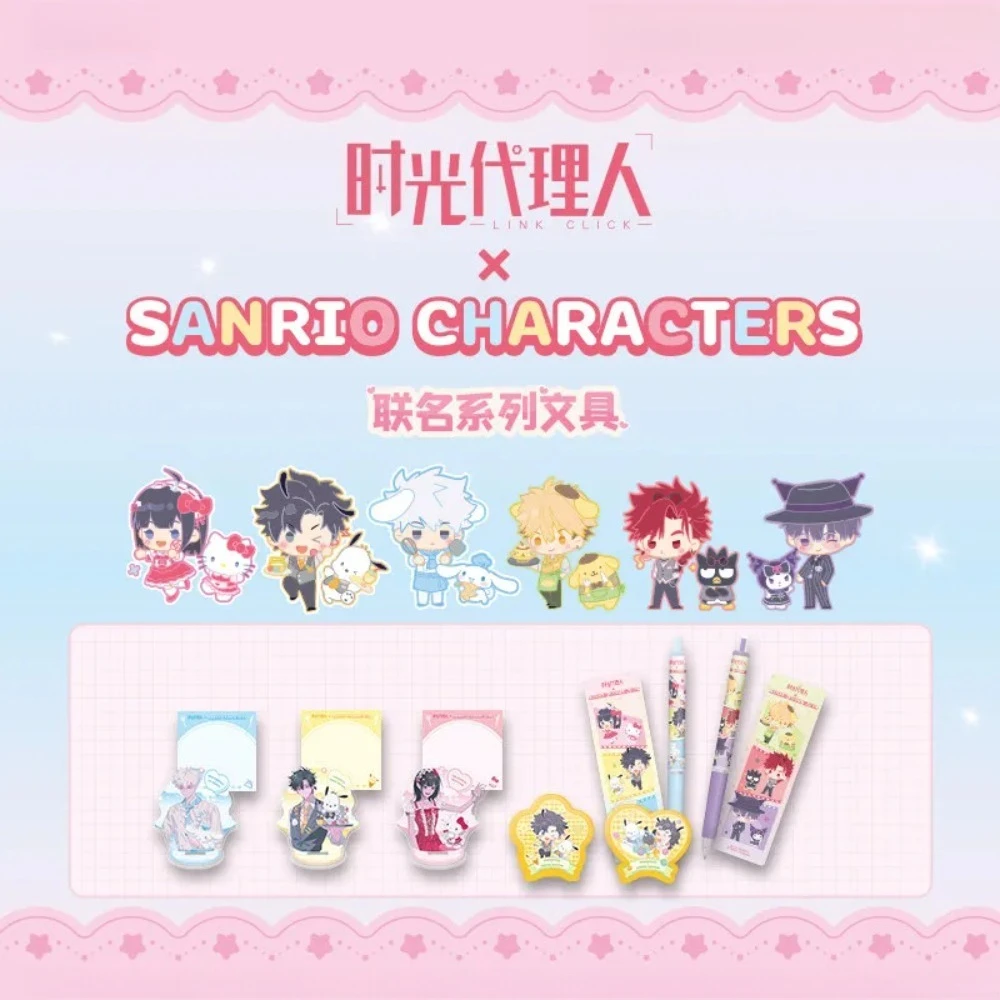 New Arrival Sale Genuine Link Click X Sanrio Collaboration Stationery Set Ballpoint Pen Stand Memo Pad Birthday Gift view 3