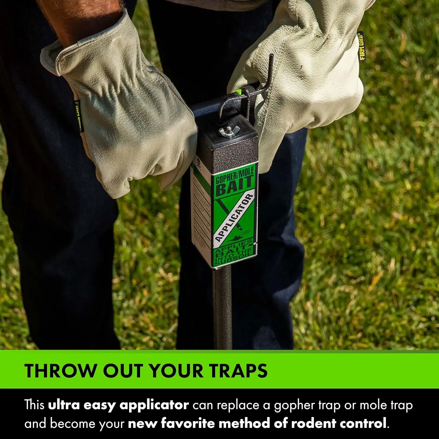 أداة توزيع طُعم Gopher/Mole - أداة البستنة للتحكم الآمن والسهل في الآفات - لا حاجة للحفر - أداة توزيع الطعم المتينة والقوية