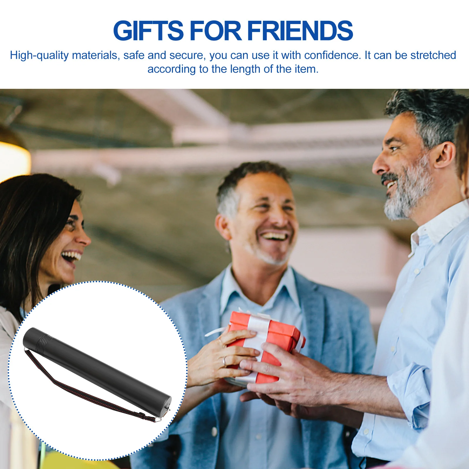 1 قطعة أنبوب الرسم البياني الدوار حامل التمرير البلاستيكي القابل للتوسيع للرسومات الملصقات سعة كبيرة منظم فني محمول قوي #1