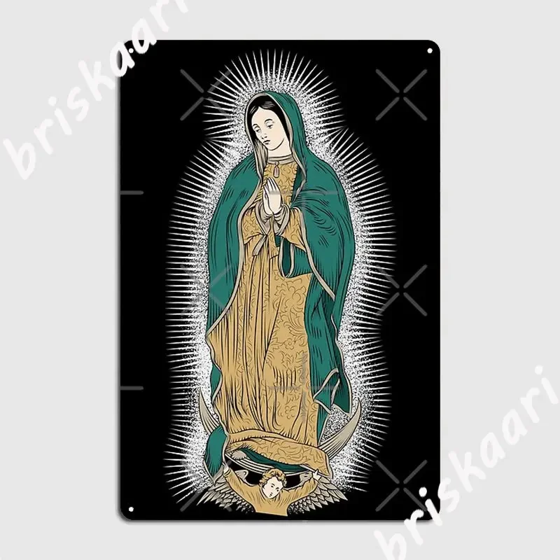 Virgin Mary Our Lady Of Guadalupe Poster Metal Plaque Wall Decor Pub Garage Personalized Pub Tin Sign Poster