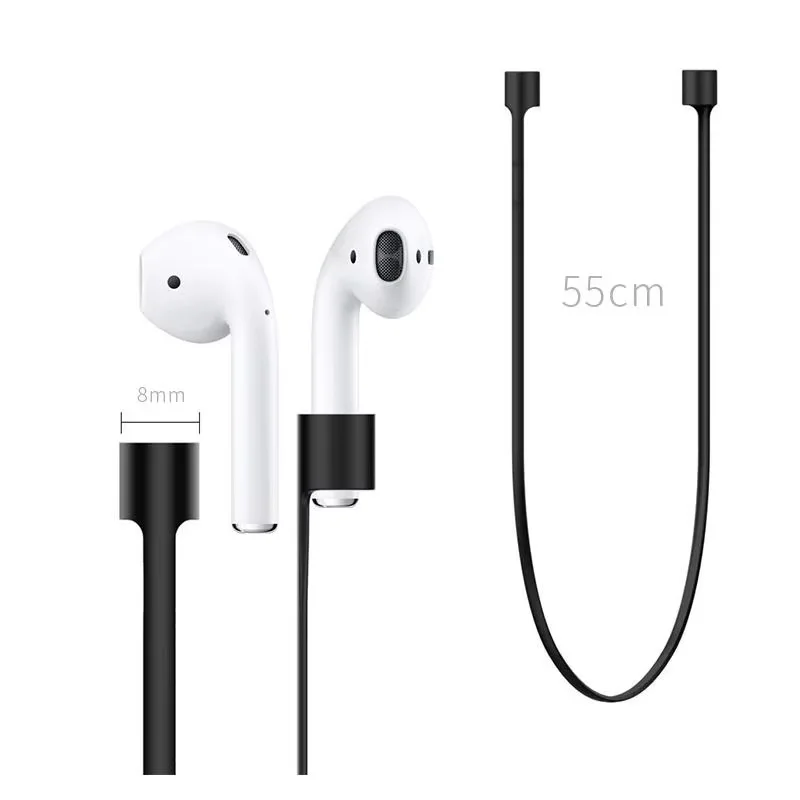 Silicone Earphone Anti Lost Strap Rope for AirPods Pro Bluetooth Wireless Earbuds Headphone Neck Cord Cable String Accessories