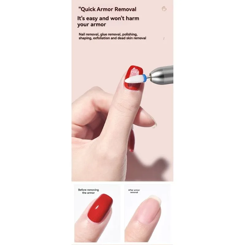 【STOKED】Dispositivo de manicure com 6 pontas de cabeça de moagem-kit de lixa de unha elétrica portátil de alta velocidade para uso doméstico e em salão de beleza