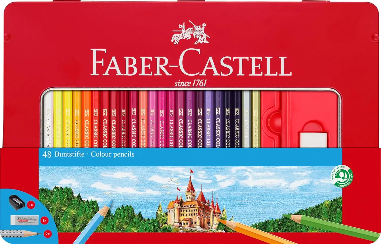 

36 Vibrant Colored Pencils in Sturdy Metal Case - Break Resistant, Easy to Blend, Non-Toxic Art Supplies for Beginners
