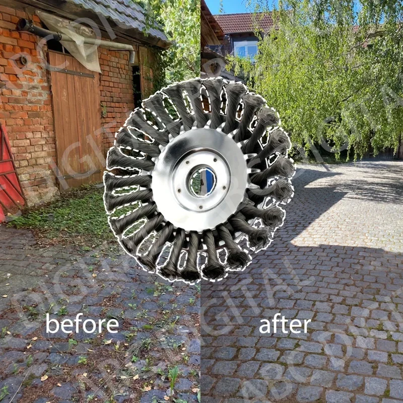 1PCS Rasenmäher Jäten Disc 6/8 Zoll Draht Jäten Rad Garten Werkzeug Rasenmäher Zubehör Twisted Draht Disc typ Draht Rad