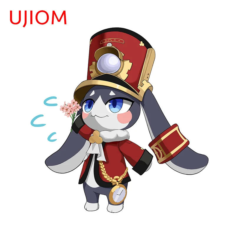 UJIOM 13cm X 12.1cm Cartoon Honkai Star Rail Furry Pompom Wall Stickers Bathroom Decal Kids Room Kitchen Cupboard Decoration