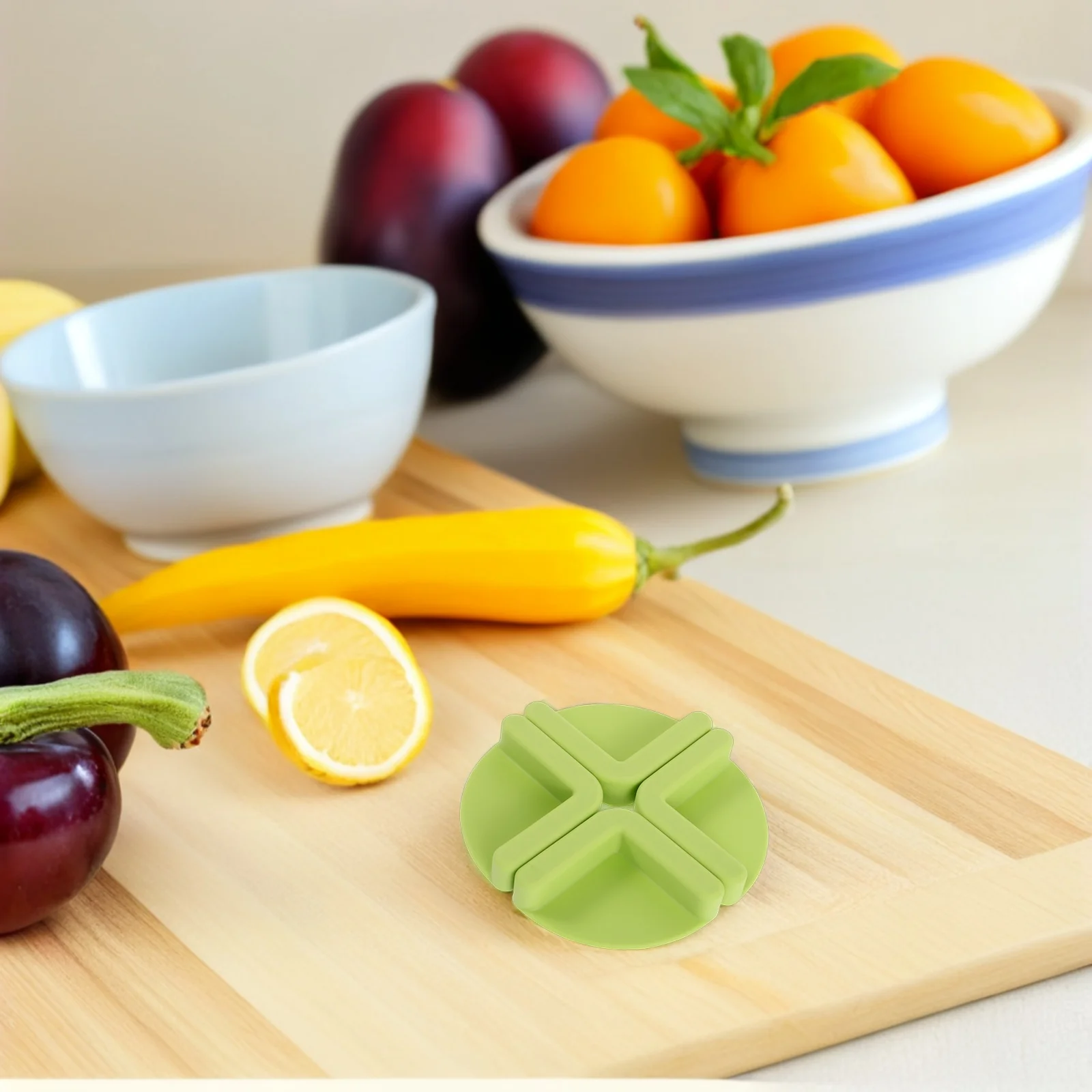 

Non-slip Silicone Mat Cutting Board Kitchen Anti-scratch Light Green Silica Gel Counter