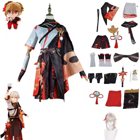 Genshin Impact Cosplay Kaedehara Kazuha Cosplay Cosplay Costume Uniform Wig Anime Halloween Costumes for Men Game XC5439