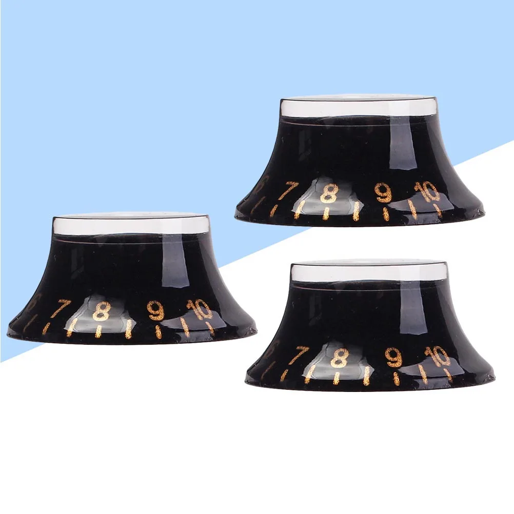 

3PCS Guitar Volume Tone Control Electric Durable Plastic Volume Tone Control Knobs Cap Cap Replacement Parts Accessories