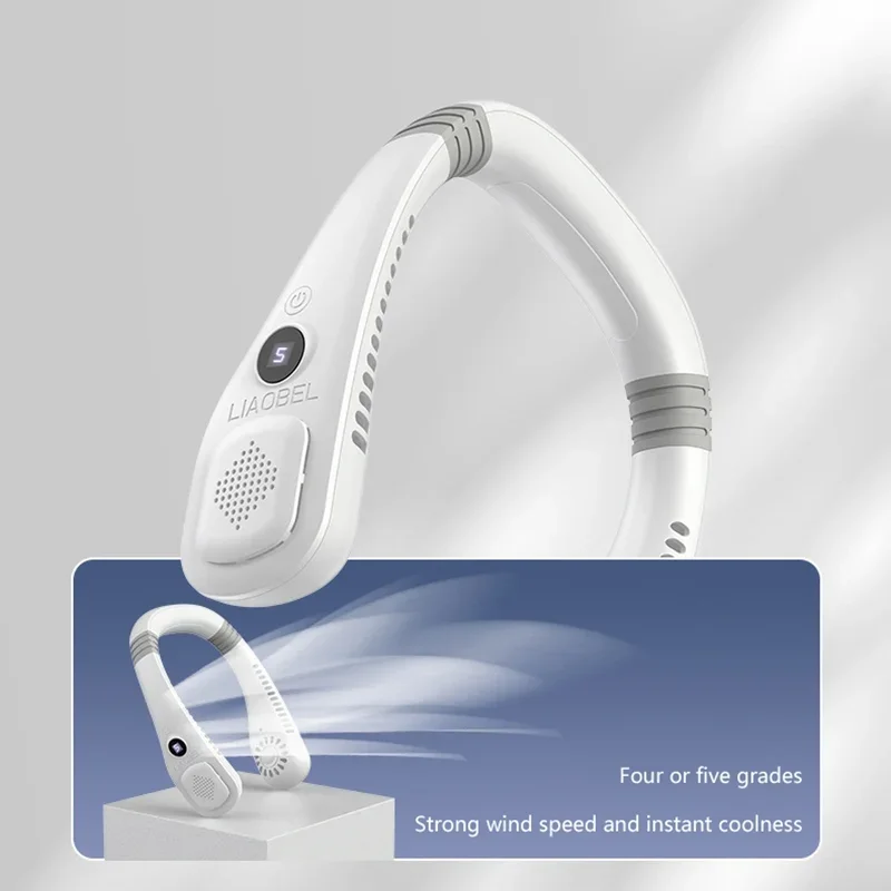 Lenovo Neck Bladeless Fan Mini Ultra Long Life Portable Lazy Silent Fan Usb Charging Student Sports Office 2026 New image 5