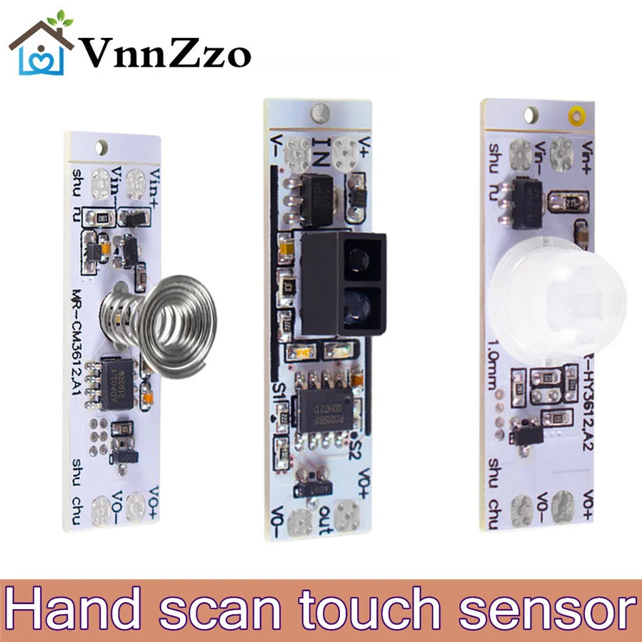 

Touch Switch Capacitive Module 5V-24V 3A LED Dimming Control Lamps Active Components Short Distance Scan Sweep Hand Sensor