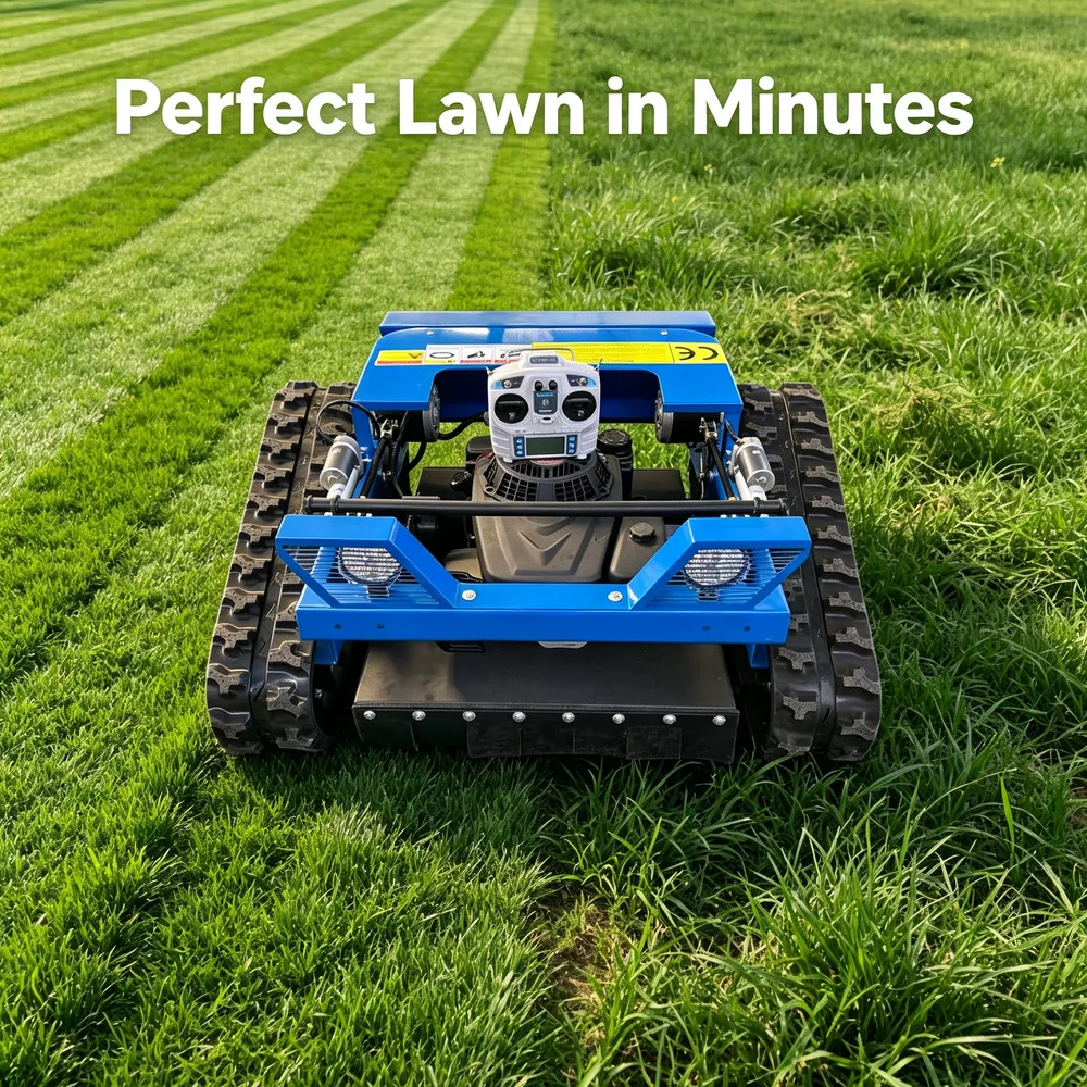 

Effortless Mowing Remote Control Lawn Mower Customizable Product for Thick Grass Steep Slopes Smooth Operation for Farm Yard Use