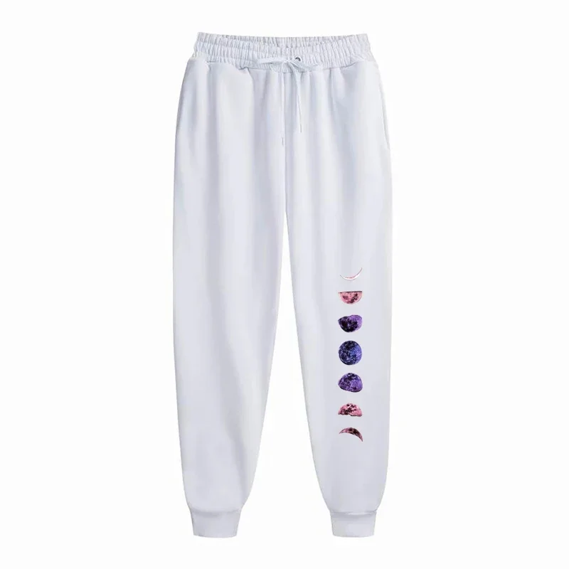 Planet Printed Slant Pocket Elastic Waist Women's Pants Drawstring Loose Long Pant Fashion Casual Outdoor Sports Sweatpants