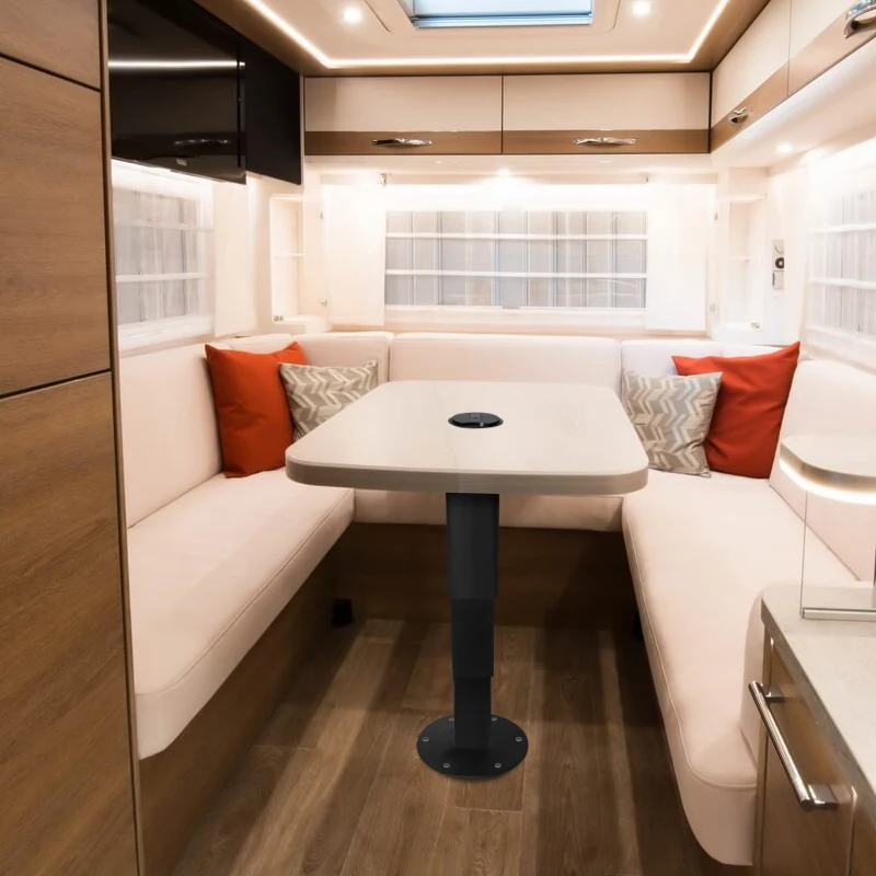 Kaki Meja Pneumatik RV yang Dapat Disesuaikan, Rentang Tinggi 13-28,7 Inci, Penyangga Tugas Berat, Cocok untuk Meja RV, Kapal, dan Campervan.