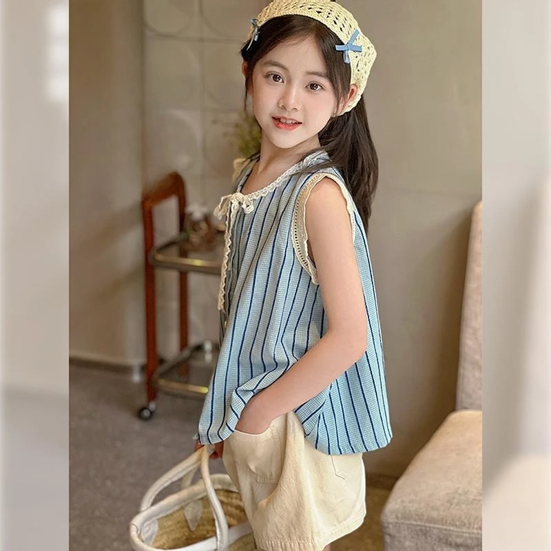 

2025 Top Elementary Student Girl Clothing Setup Girls From 8 12 Years Old Summer Sets Set Child Set Korean Children's Clothes