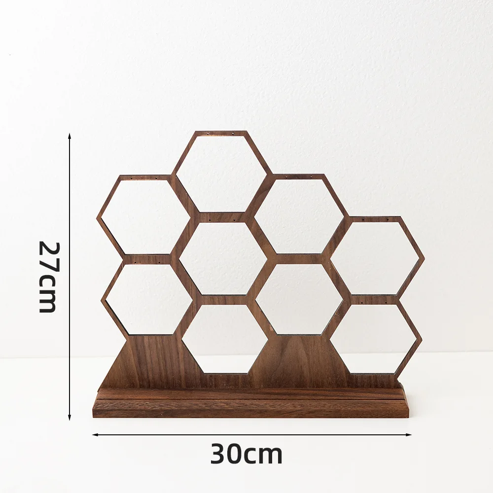 Wooden Vintage Earring Display Stand Jewelry Rack Stud Earrings Holder Shop Display Decorative Jewelry Photography Prop
