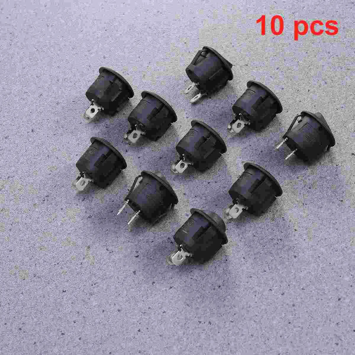 10 Pcs Multiple Switch Replacement Round Rocker Car Boat Two Feet Panel Sleek Design