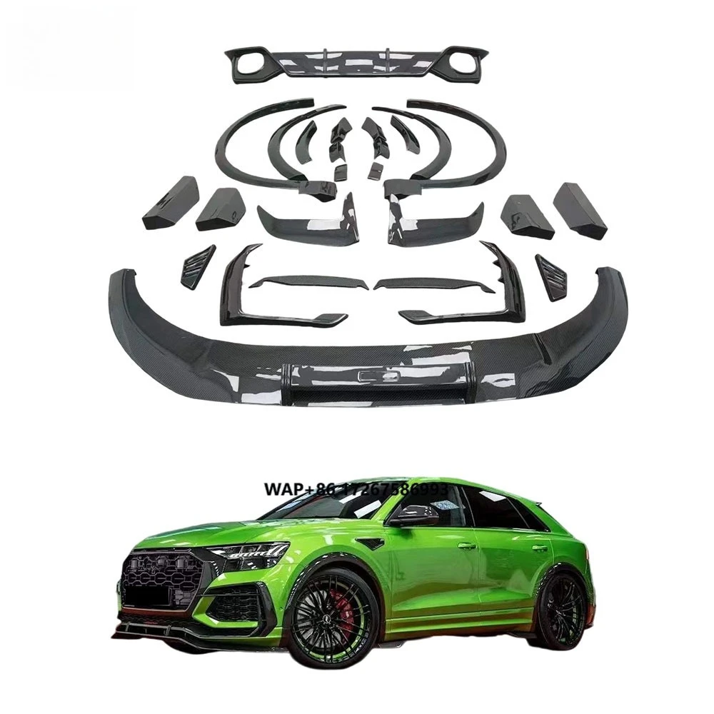 ABT Style Carbon Fiber Bodykit for 2019+ RSQ8 Upgraded Bumper Front Lip Rear Diffuser Exhaust New Splitter Body Kits