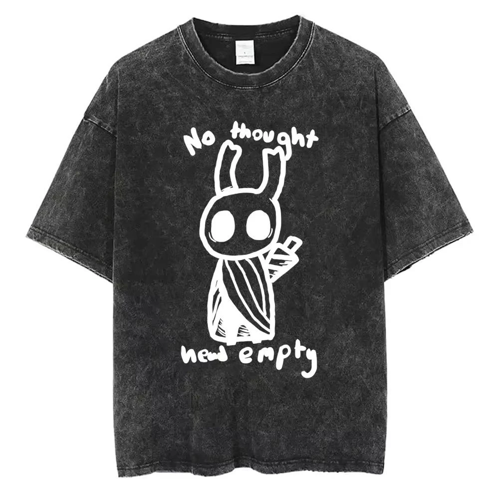Summer New Hollow Knight‌ Game-related Washable and Aged Short-sleeved T-shirts Loose Retro and Trendy Brand Half-sleeved