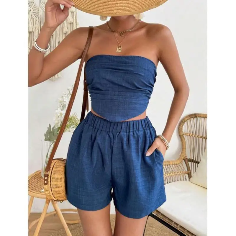 

Новый комплект Q 6690, комплект из двух предметов с рюшами и поясом, повседневная спортивная одежда, осенний сезон, длина семи четвертей све