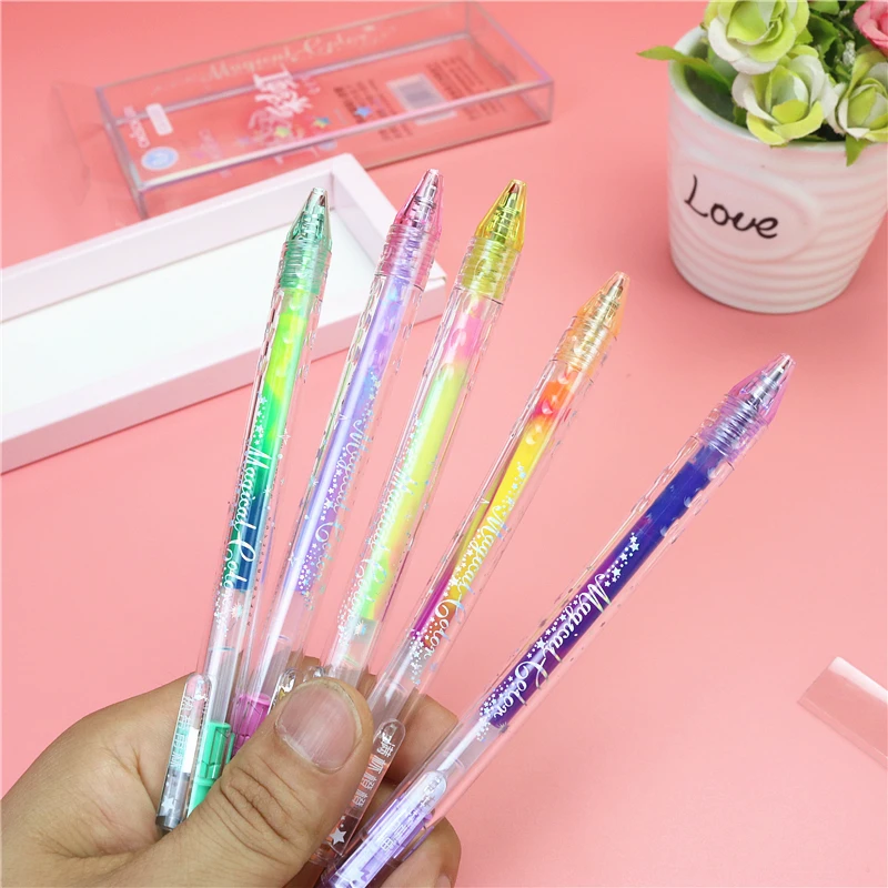 

Гелевая ручка с градиентным цветом, 0.6 мм, для рисования и заметок, водостойкая, для школьников и детей, в подарок