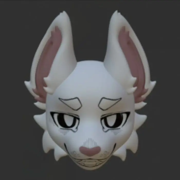 

Kemono Base Mask Canidae Long Snout Fursuit Kig Beast Suit 3D Printed Skull Costume DIY Accessories Cosplay Mask