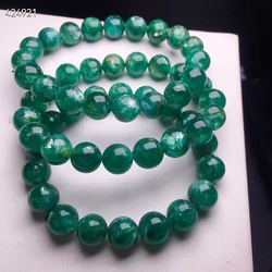 Natural Green Emerald Round Beads Bracelet 9mm 10mm 11mm Gemstone Women Men Green Emerald Fashion Rare Jewelry AAAAAAA