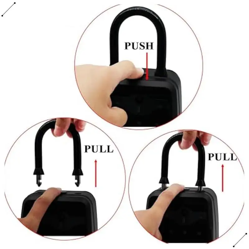 

Key Safe Box Wall Mounted Key Lock Safe Box 4 Digit Combination Key Box Code Key Security Box Key Safe Storage Box