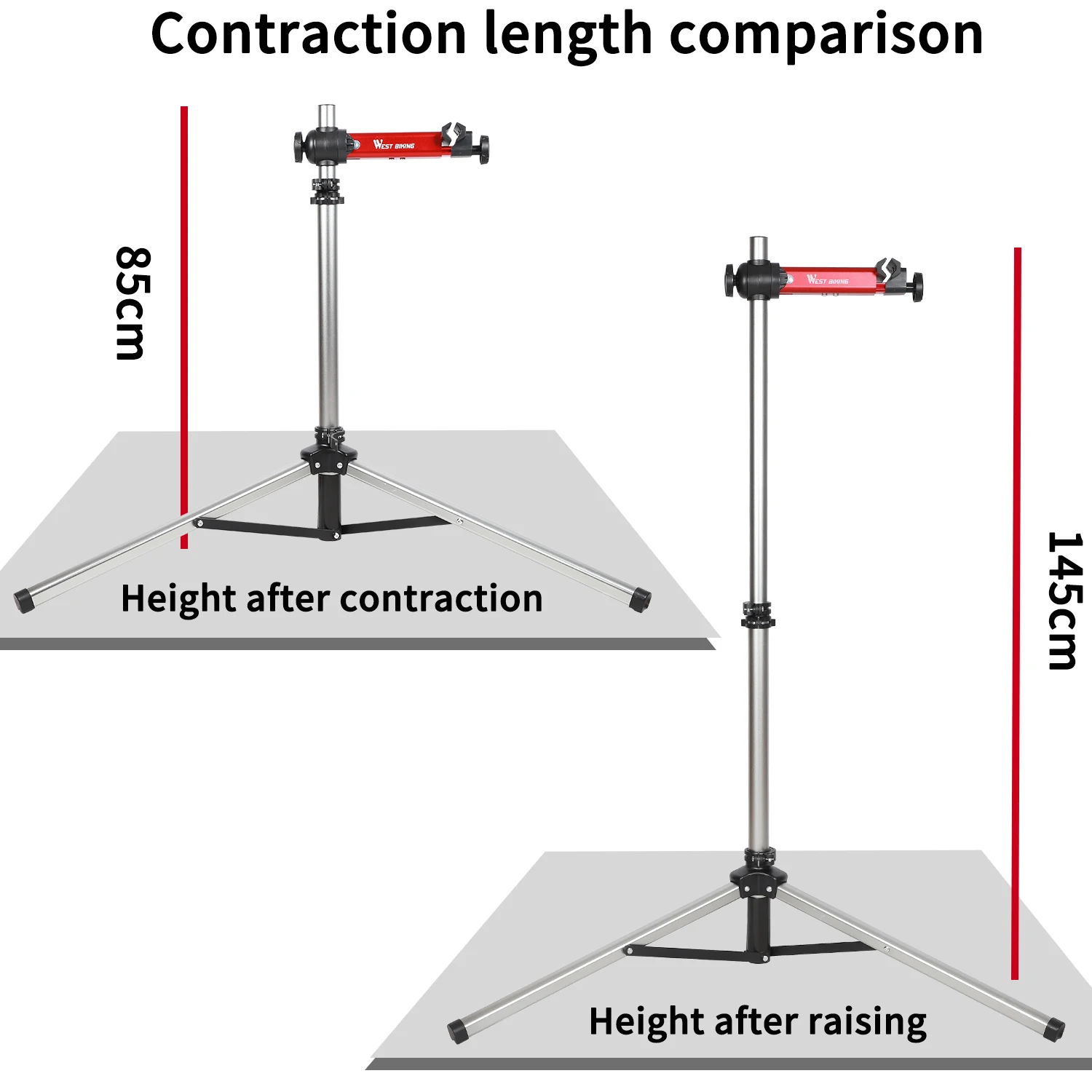 WEST BIKING Bike Rack Holder Storage Bicycle Repair Stand Aluminum Alloy Bike Workstand Adjustable Bicycle Repair Tools