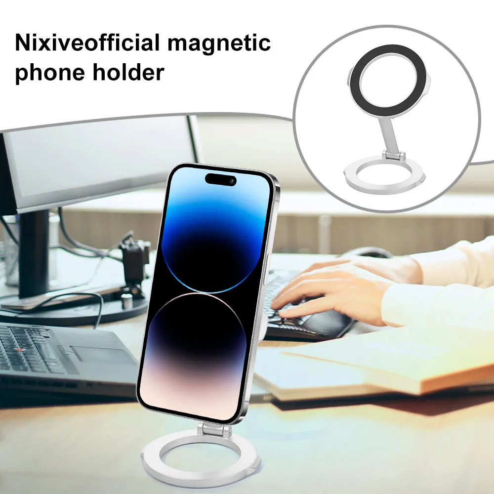 360 Rotating Navigation Car Mobile Phone Stand Removable Telescoping Magnetic Car Dashboard Anti-Shake Double-Sided
