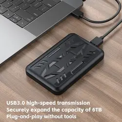 USB 3.0/ 3.1 Type C 2.5 Inch 6TB Hard Drive Case Tool Free External Hard Disk Enclosure Solid State SSD For Laptop PC