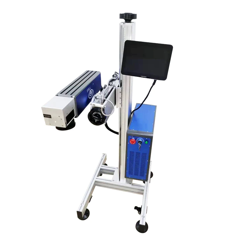 آلة وسم الذبابة 30 وات من الألياف La ser IPS-LF30 F نقش عبر الإنترنت معدن الألومنيوم الصلب شعارات أبجدية رقمية رموز شريطية الرسومات #4