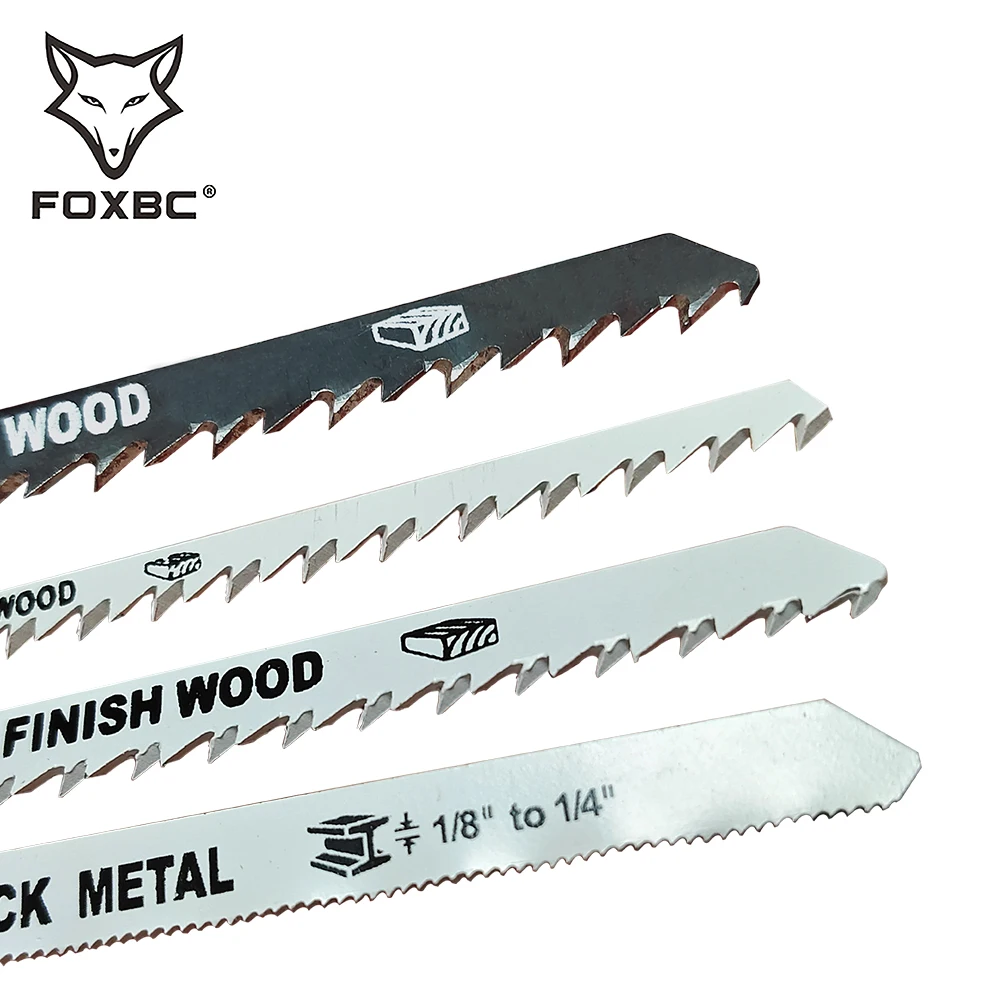 FOXBC  U Shank Jigsaw Blades Set for Wood Metal Cutting Fits Ryobi, Black and Decker, Dewalt, bosch, makita, craftsman 24pcs