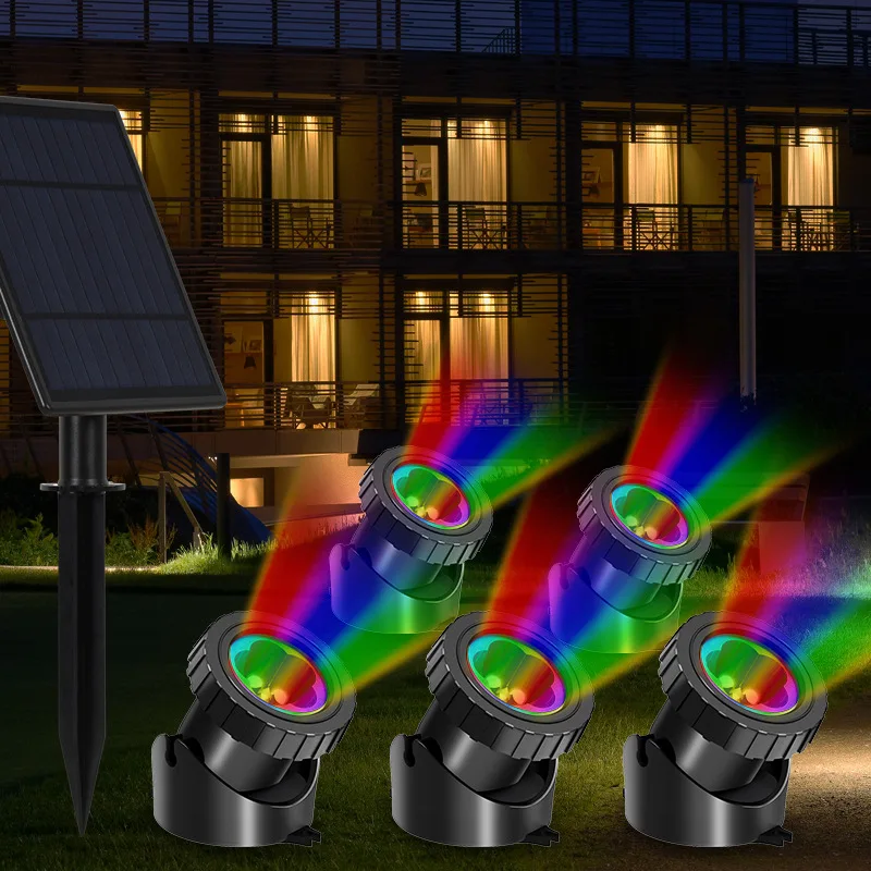 

Outdoor RGB Light Solar LED Light Outdoor IP68 Waterproof Solar Pool Light Underwater Lights Landscape Spotlight For Garden