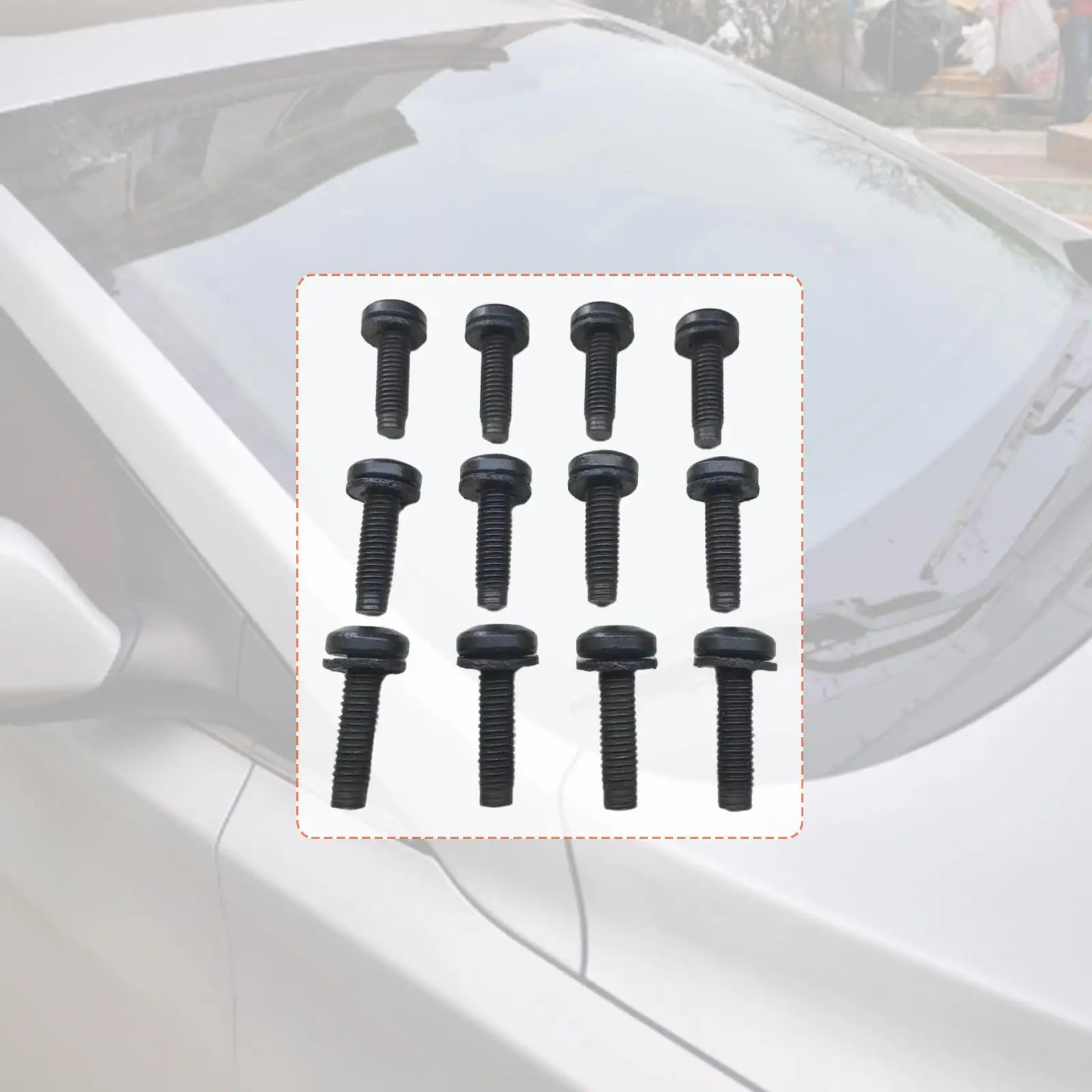 12Pcs Windshield Frame Hinge Torx Bolts with Washers 06508953AA Carbon Steel Spare Part Easy Installation for JK