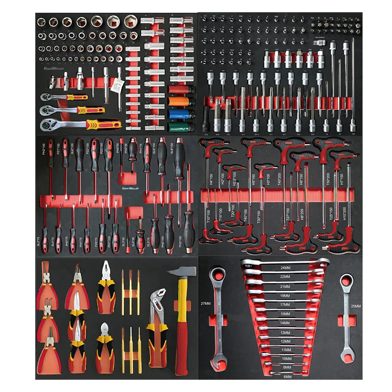 Auto Repair Maintenance Hardware Hand Tools Kit Socket Set Vehicle Herramientas Fit Tool Drawers Cabinet Trolley