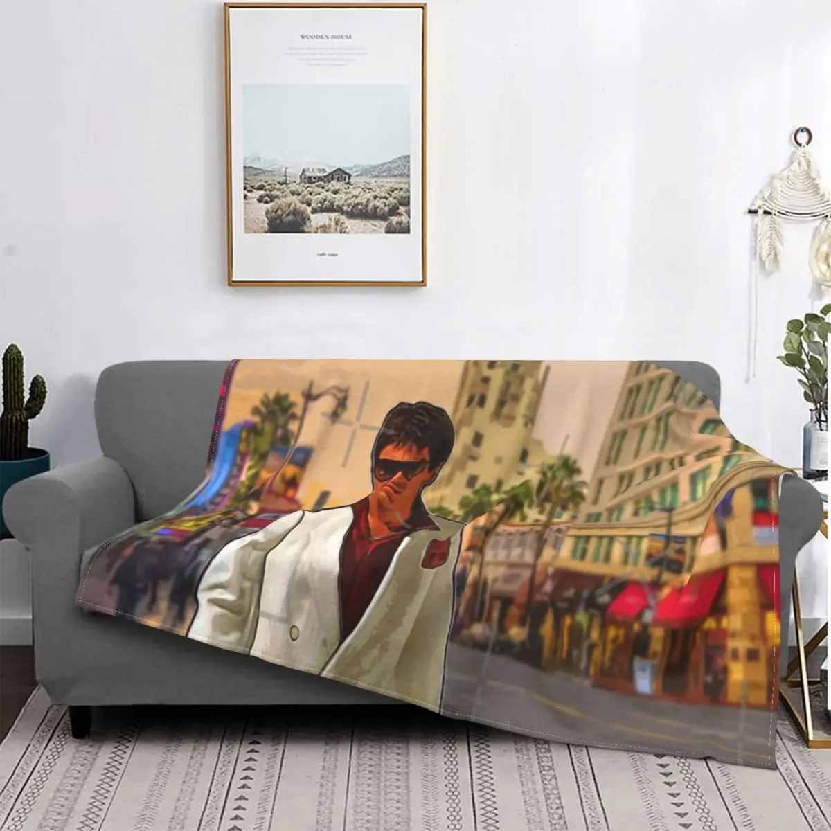 

Manta de Tony Монтана Scarface Gta V, colcha a cuadros para cama, sofa, Sudadera с капучинацией, manta ponderada