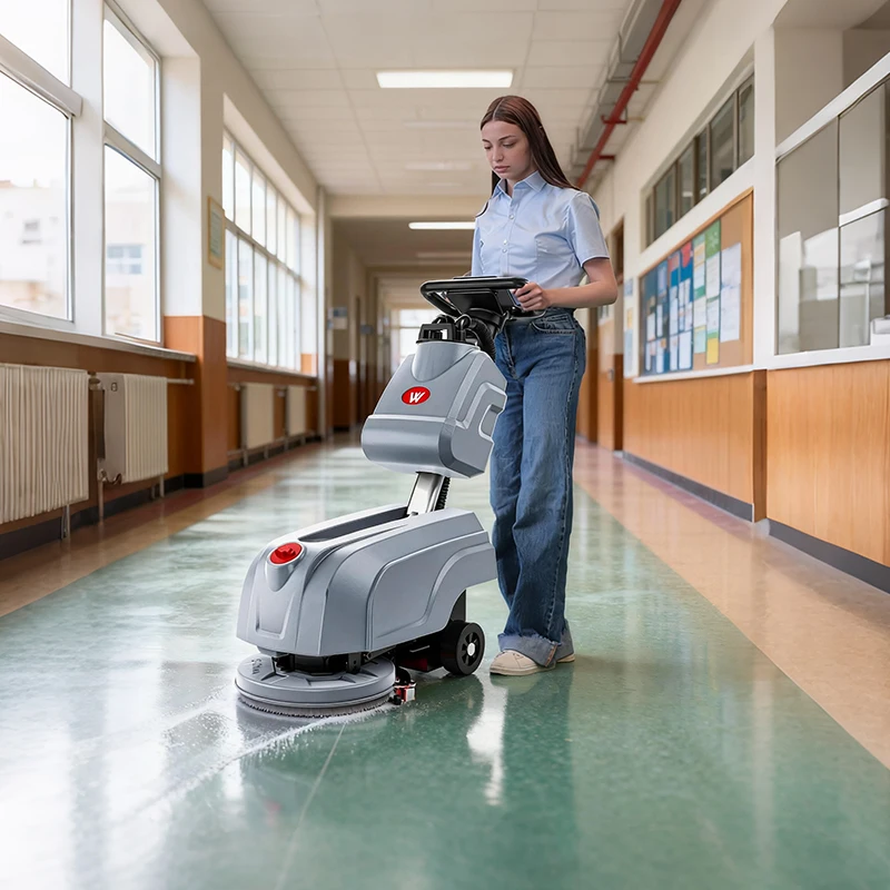 【Hot】House Use Mini Floor Scrubber hine Floor Washing Automatic Floor Scrubber hine Made in China