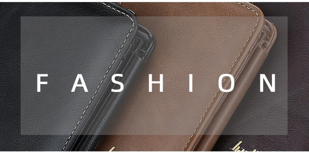 Baellerry Kurze Geldbörse für Herren, PU-Leder, individuell geprägt, RFID-blockierende Vordertasche, Geschenk – Detail 3